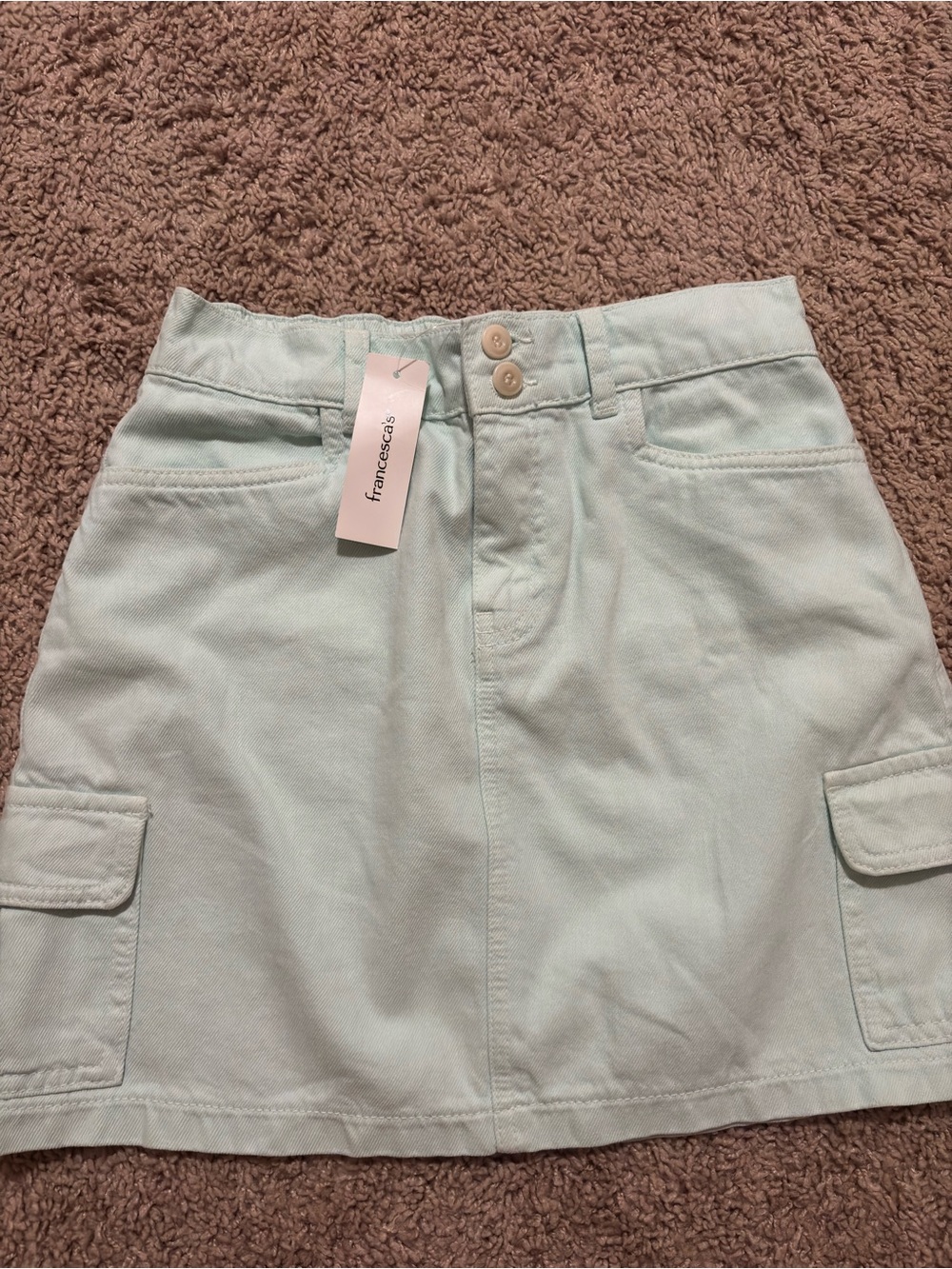 Mint Utility Pocket Mini Skirt